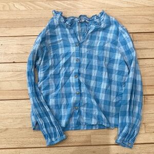 Madewell blue gingham shirt